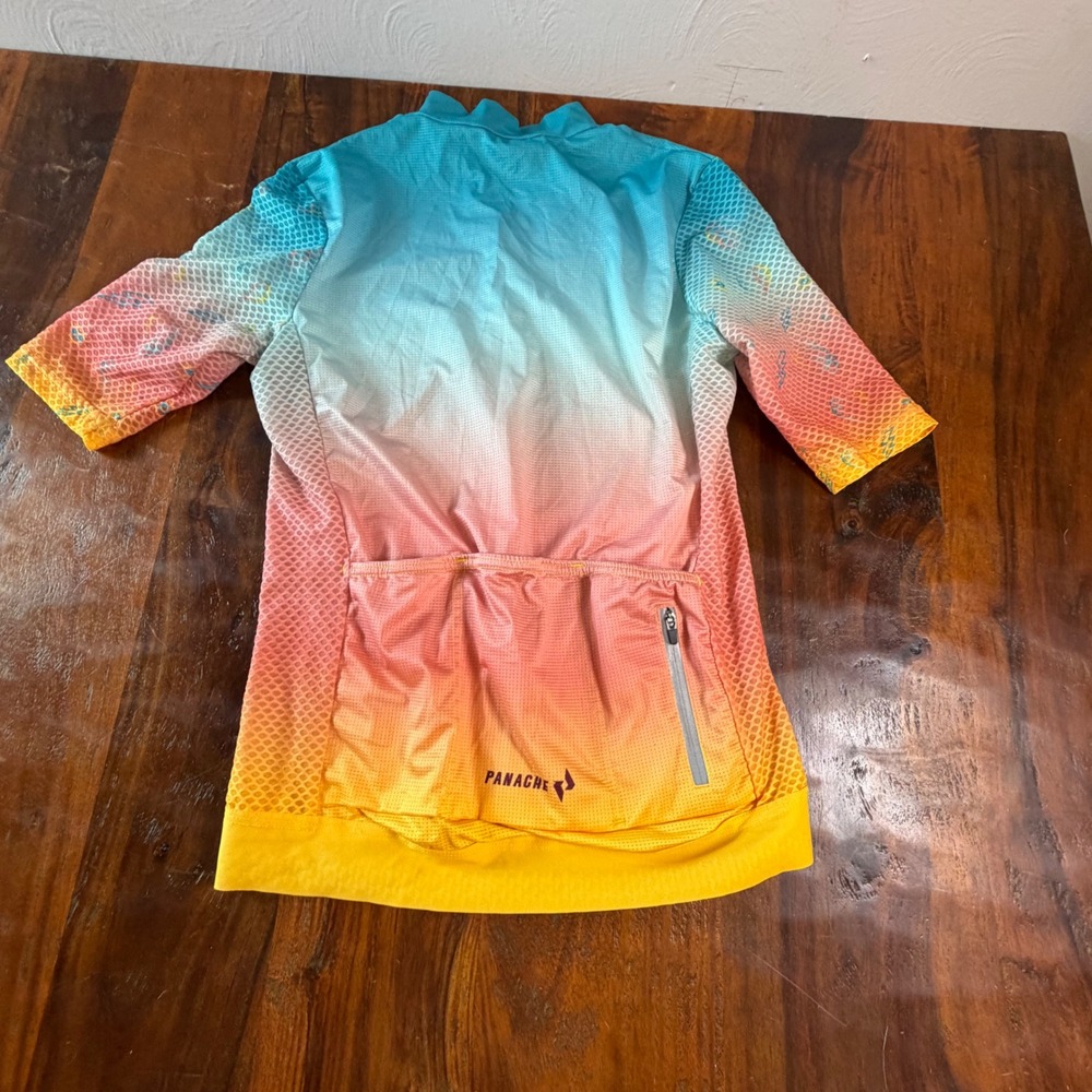 Panache Womens Cycling Kit Jersey and Bib Shorts Sunset Ombre Graphic XS - Picture 2 of 16